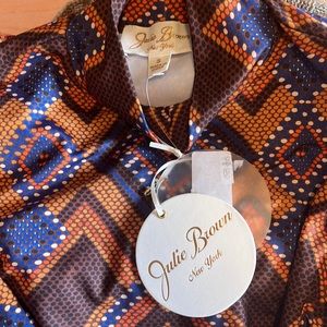 NWT Julie Brown New York Twiggy Blouse In Golden Arrow